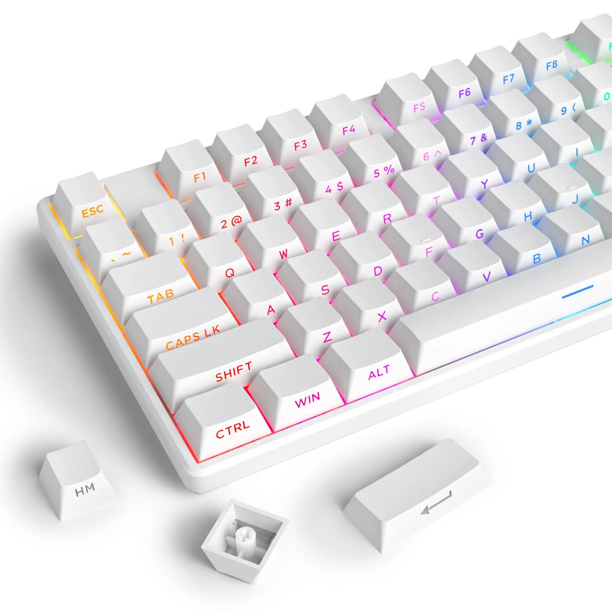 Gaming Accessories Aesthetic - 134 Tombol Keycaps PBT Double Shot